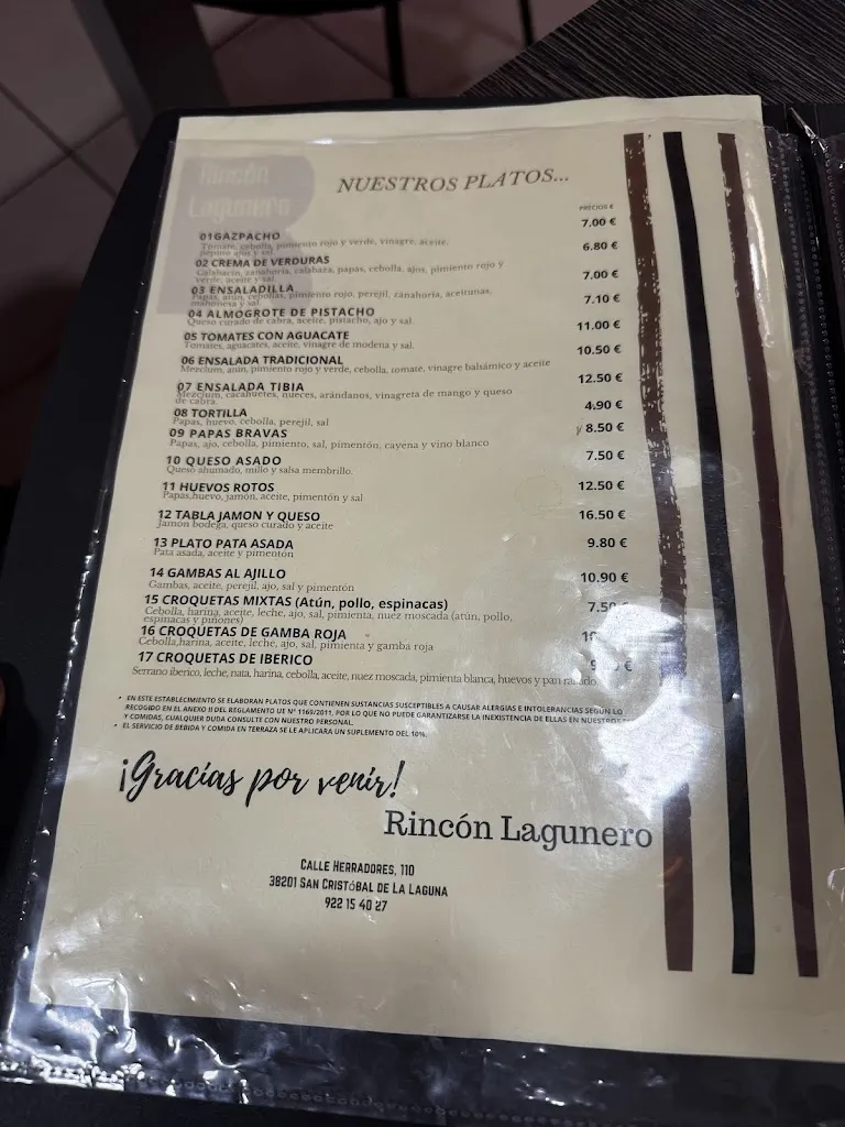 Menu_Rincón Lagunero_San Cristóbal de La Laguna_image_2