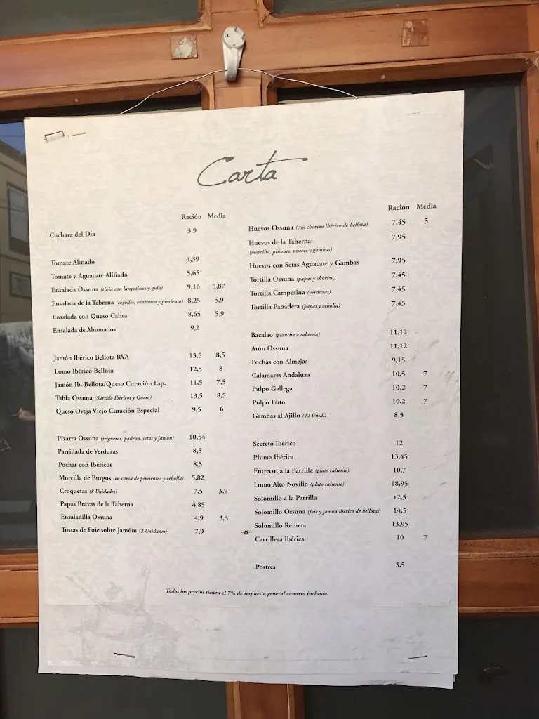Menu_Taberna Ossuna_San Cristóbal de La Laguna_image_4