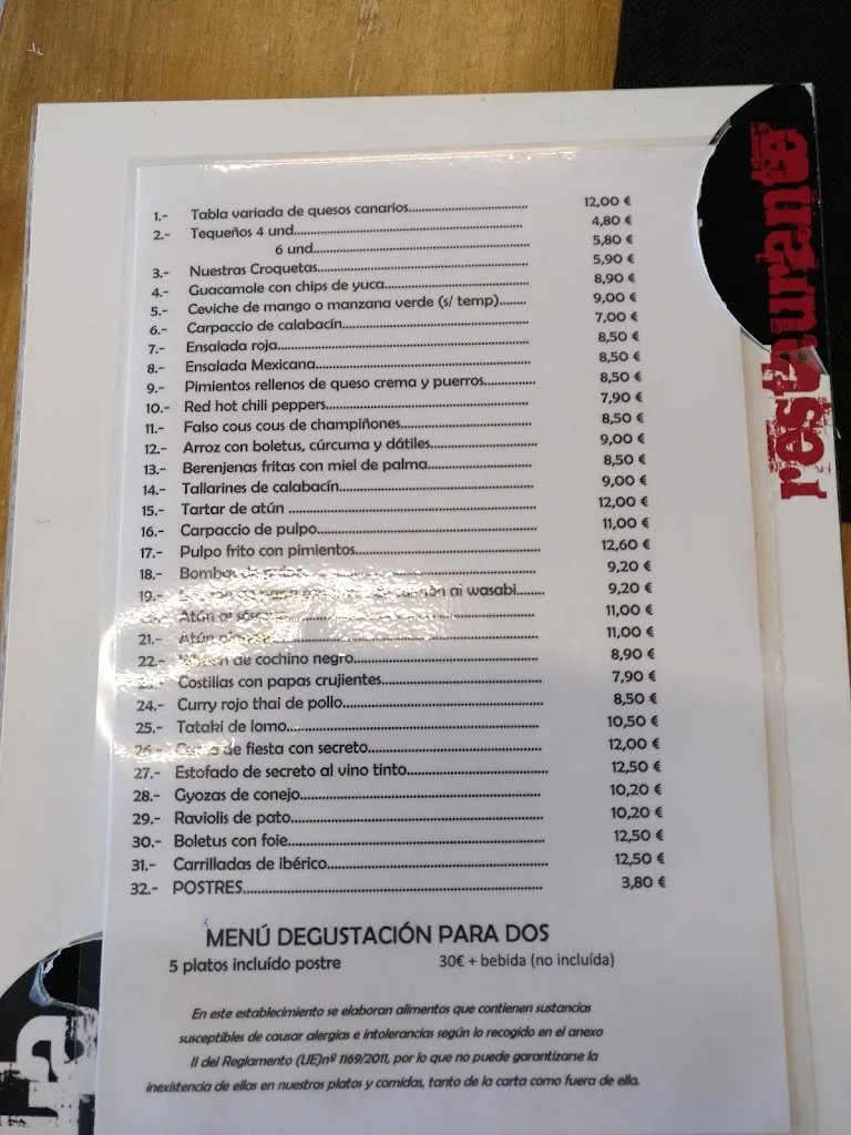 Menu_La Bruma Restaurante_San Cristóbal de La Laguna_image_3