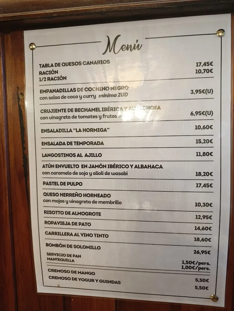 Menu_The Ant_San Cristóbal de La Laguna_image_3