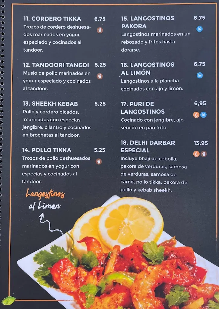 Menu_Delhi Darbar_San Cristóbal de La Laguna_image_2