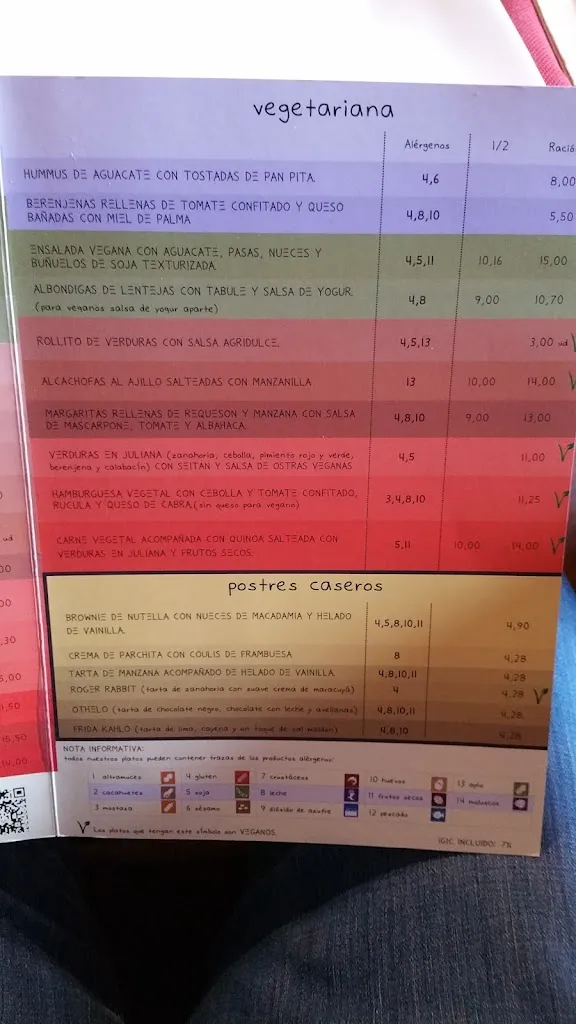 Menu_El Huerto_San Cristóbal de La Laguna_image_1