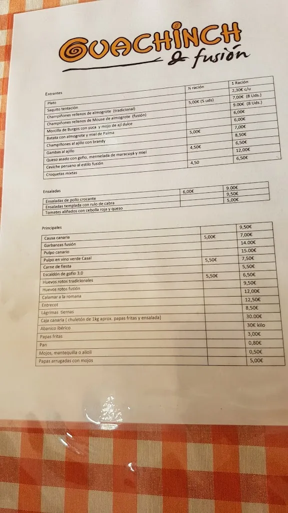 Menu_Guachinch & Fusión_San Cristóbal de La Laguna_immagine_1