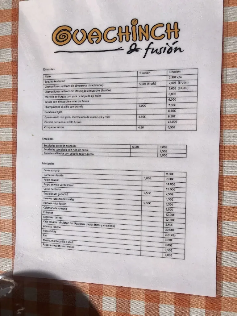 Menu_Guachinch & Fusión_San Cristóbal de La Laguna_immagine_2