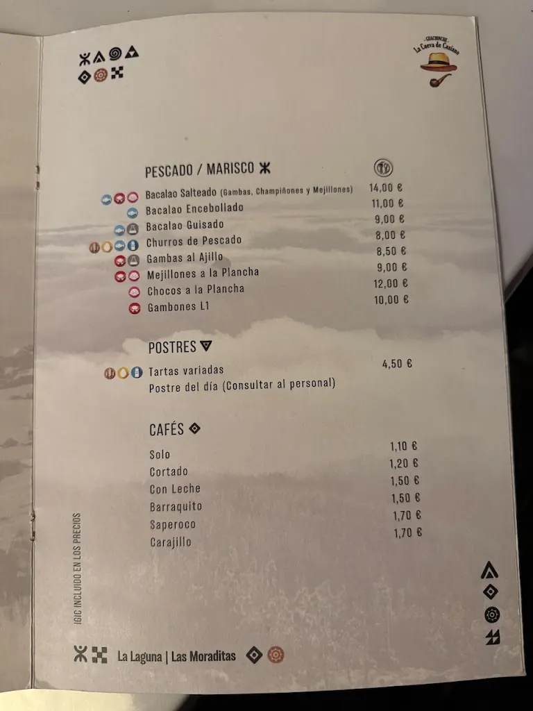 Menu_Guachinche La Cueva de Casiano - La Laguna_San Cristóbal de La Laguna_image_1