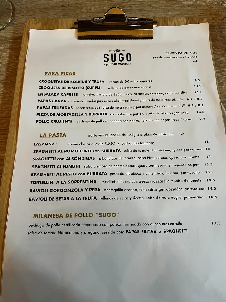 Menu_SUGO - Trattoria Moderna_San Cristóbal de La Laguna_image_1