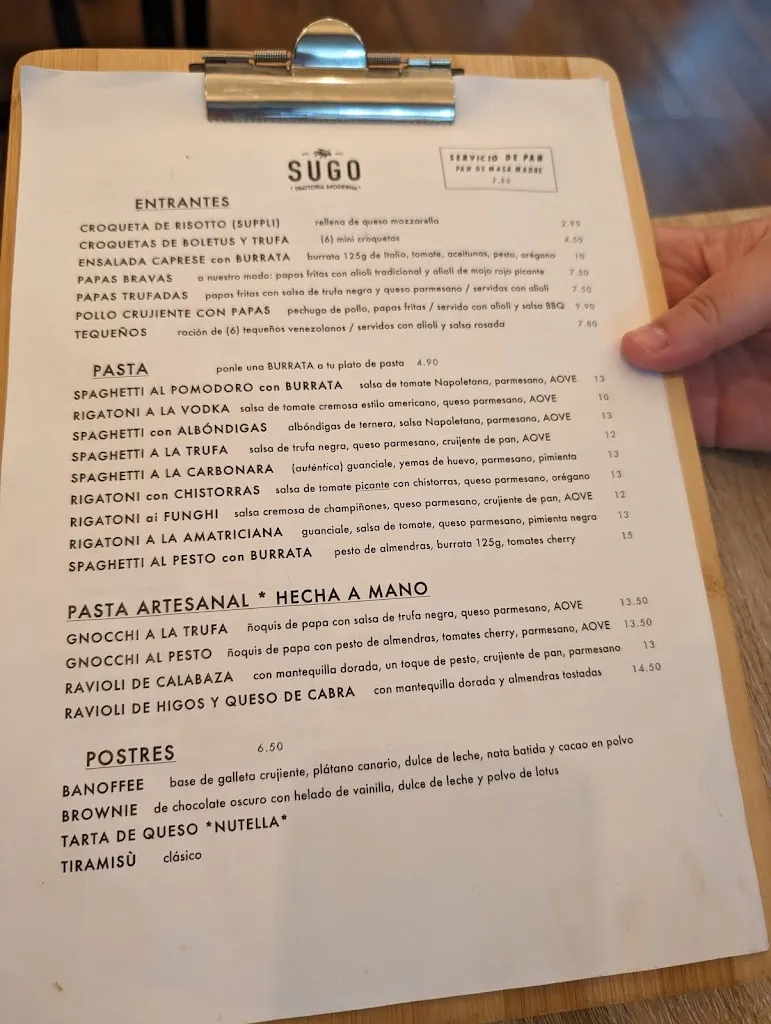 Menu_SUGO - Trattoria Moderna_San Cristóbal de La Laguna_image_3