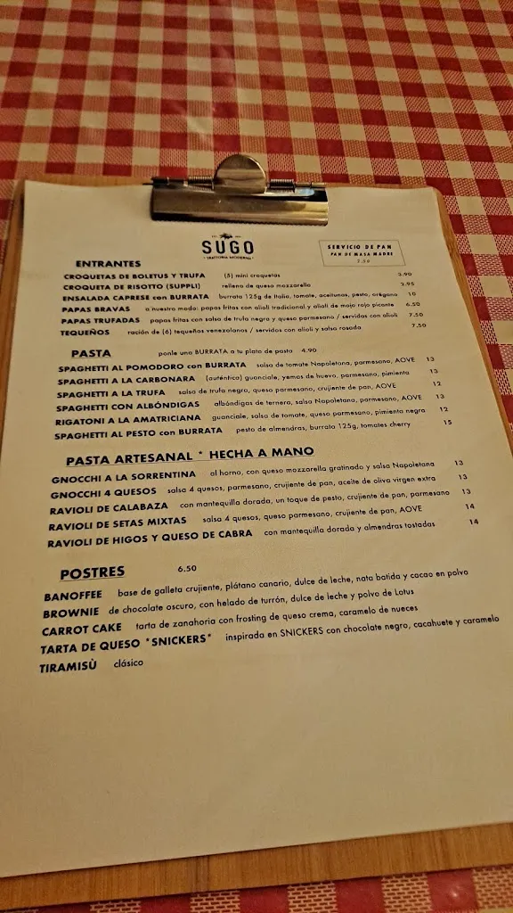 Menu_SUGO - Trattoria Moderna_San Cristóbal de La Laguna_image_4