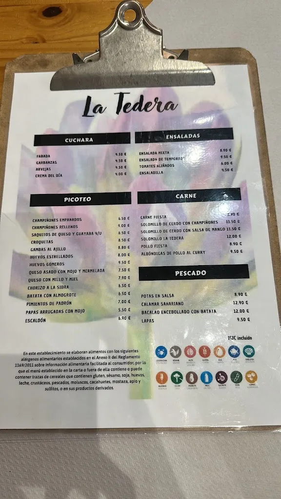 Menu_La Tedera_San Cristóbal de La Laguna_image_1