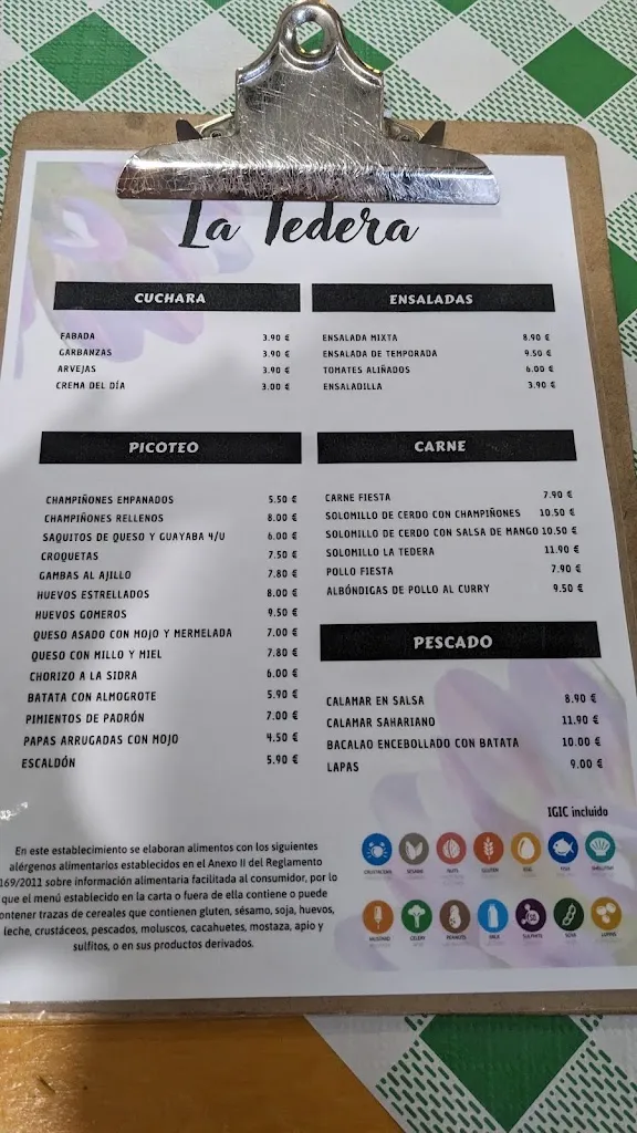 Menu_La Tedera_San Cristóbal de La Laguna_image_2