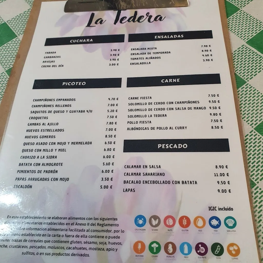 Menu_La Tedera_San Cristóbal de La Laguna_image_3