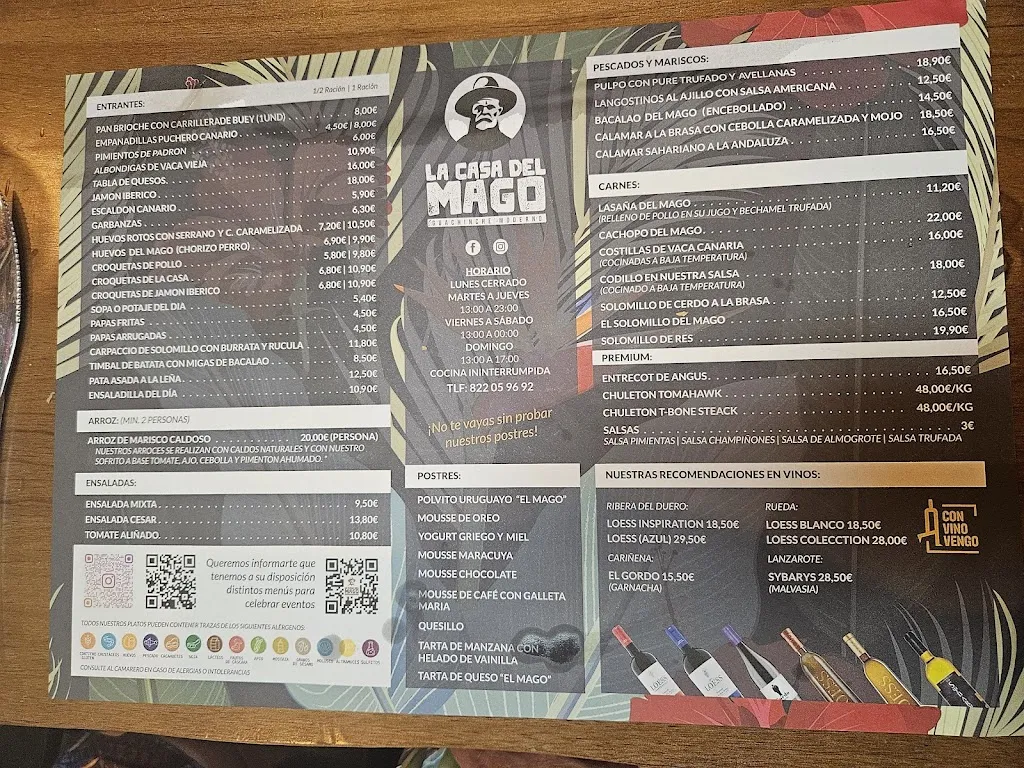 Menu_La Casa del Mago Guachinche Moderno_San Cristóbal de La Laguna_image_4
