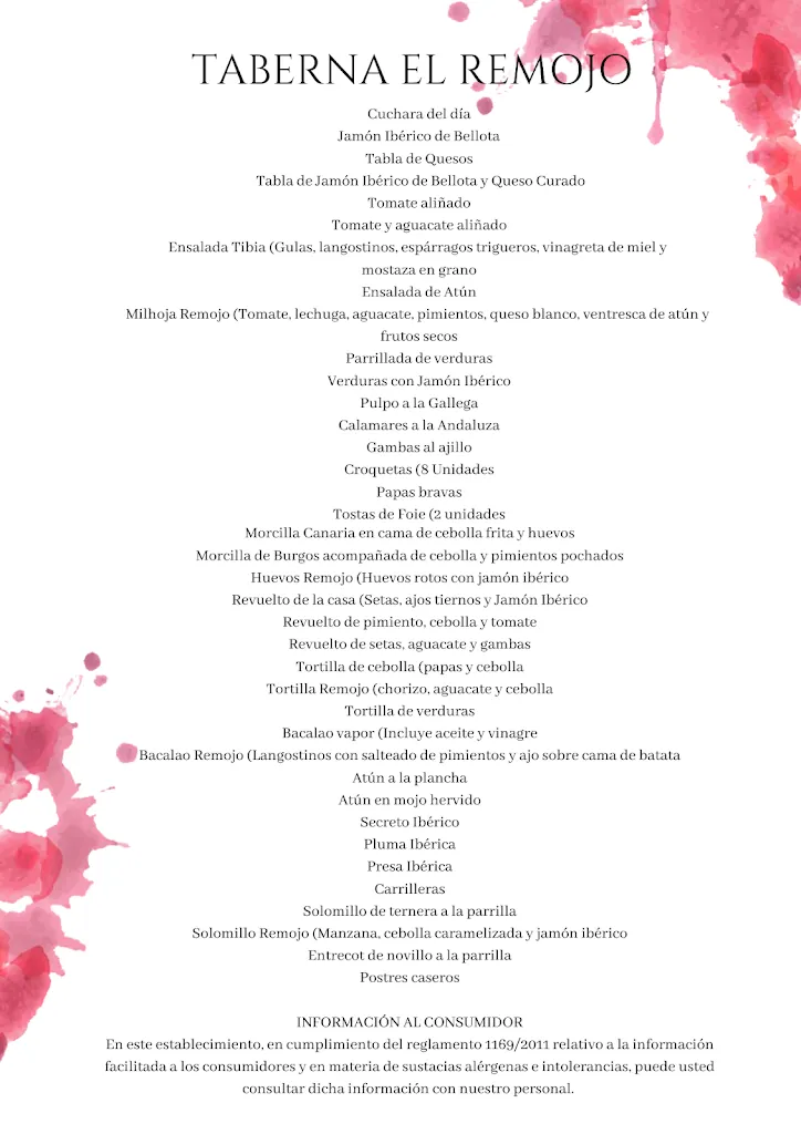 Menu_Taberna el Remojo_San Cristóbal de La Laguna_image_1