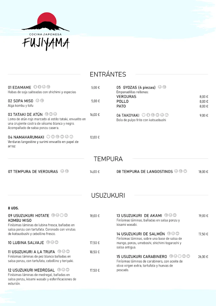Menu_Fujiyama Japanese Restaurant La Laguna_San Cristóbal de La Laguna_image_1