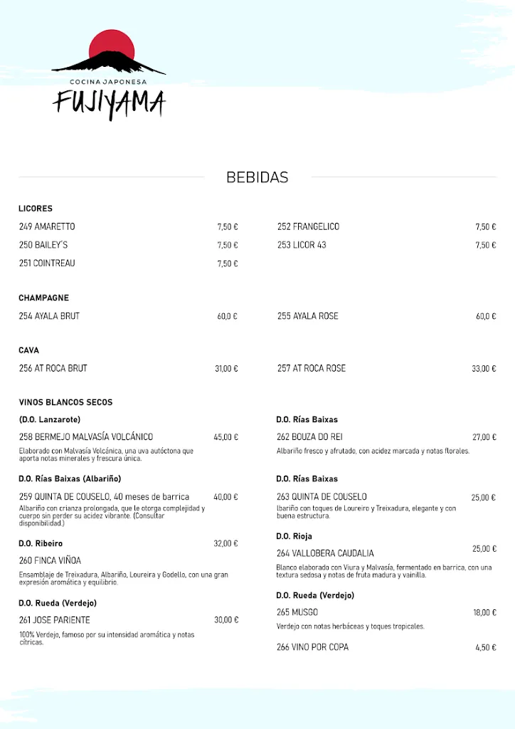 Menu_Fujiyama Japanese Restaurant La Laguna_San Cristóbal de La Laguna_image_2