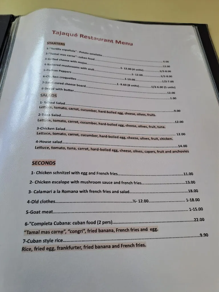 Menu_Restaurante Tajaque_San Cristóbal de La Laguna_image_1