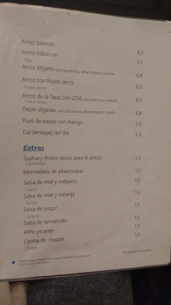 Menu_Rakaposhi Tapas Bar_San Cristóbal de La Laguna_immagine_2