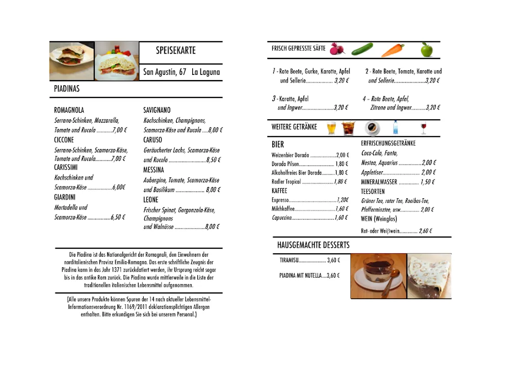 Menu_La Piadina_San Cristóbal de La Laguna_image_2