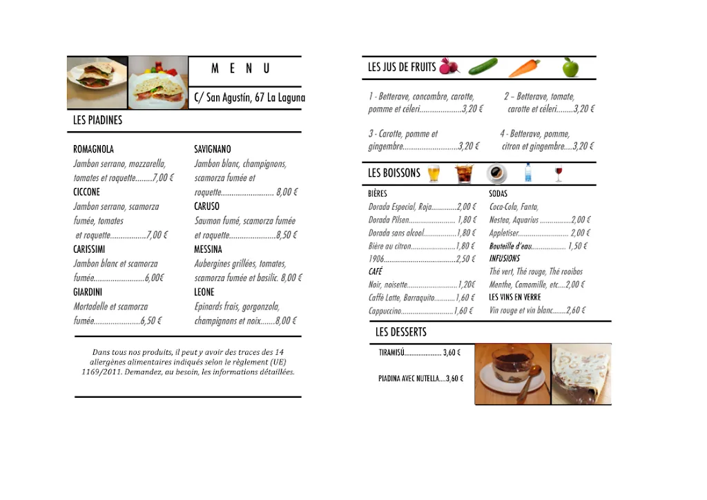 Menu_La Piadina_San Cristóbal de La Laguna_image_4