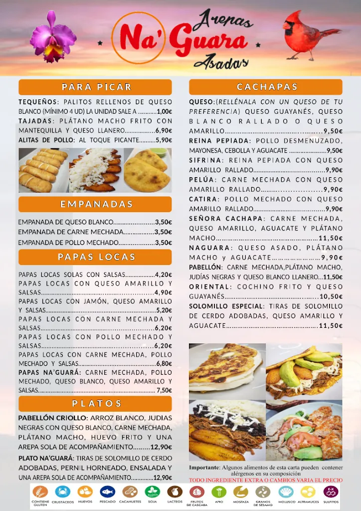 Menu_Naguara Grilled Arepas La Laguna_San Cristóbal de La Laguna_image_2