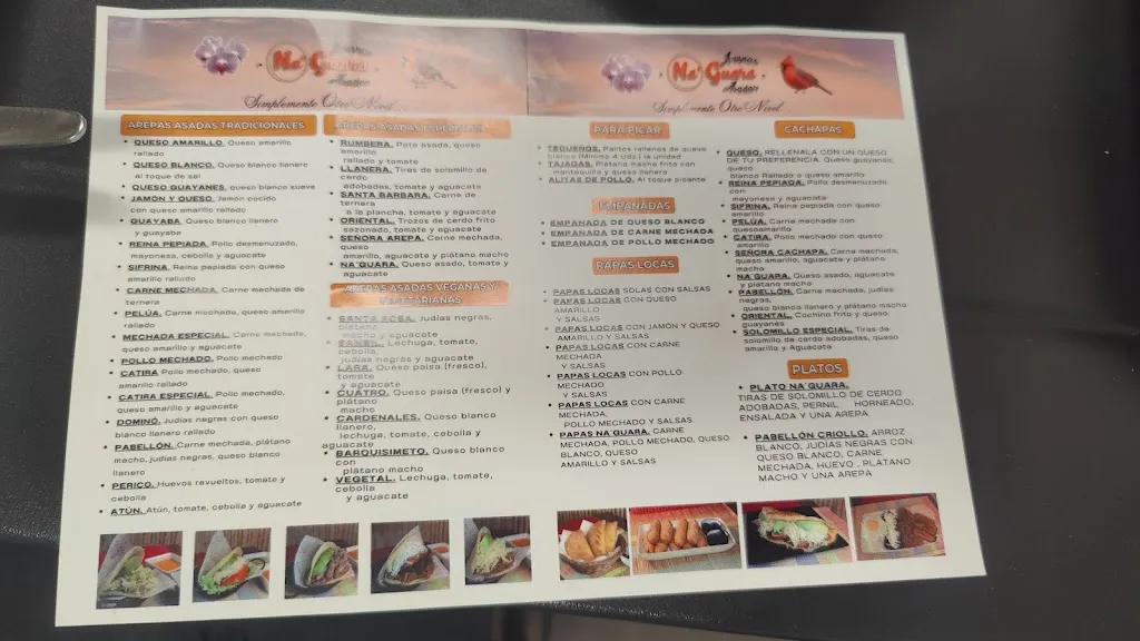 Menu_Naguara Grilled Arepas La Laguna_San Cristóbal de La Laguna_image_4