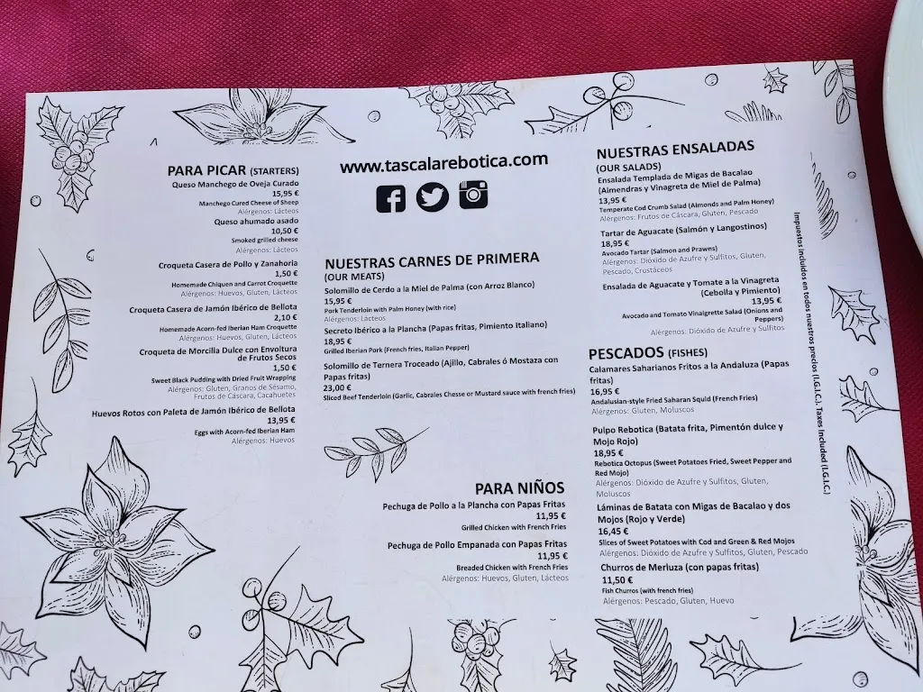 Menu_Restaurante Tasca La Rebotica_Santa Cruz de Tenerife_image_3