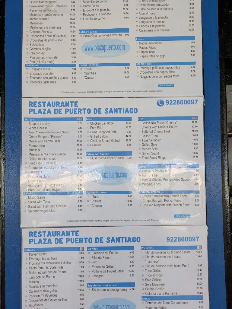 Menu_Restaurante Plaza_Santiago del Teide_image_1