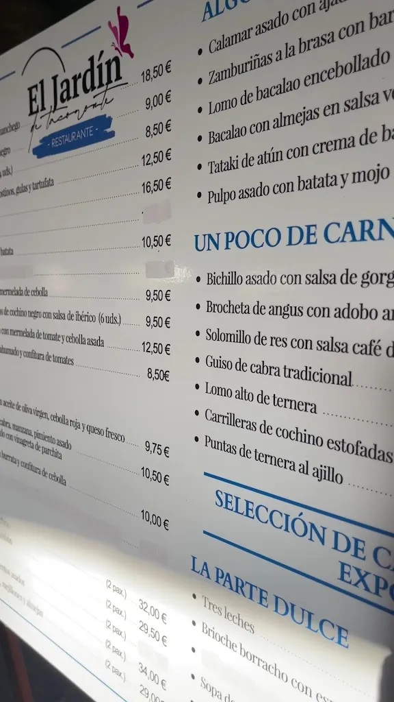 Menu_El Jardín de Tacoronte_Sauzal El_image_1