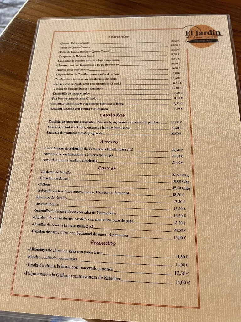 Menu_El Jardín de Tacoronte_Sauzal El_image_2