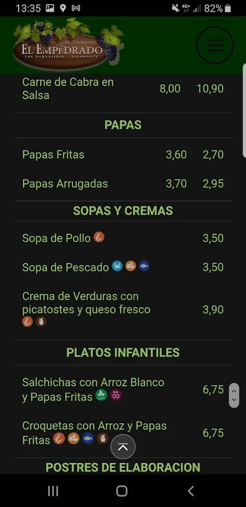 Restaurante El Empedrado restaurant in Sauzal El