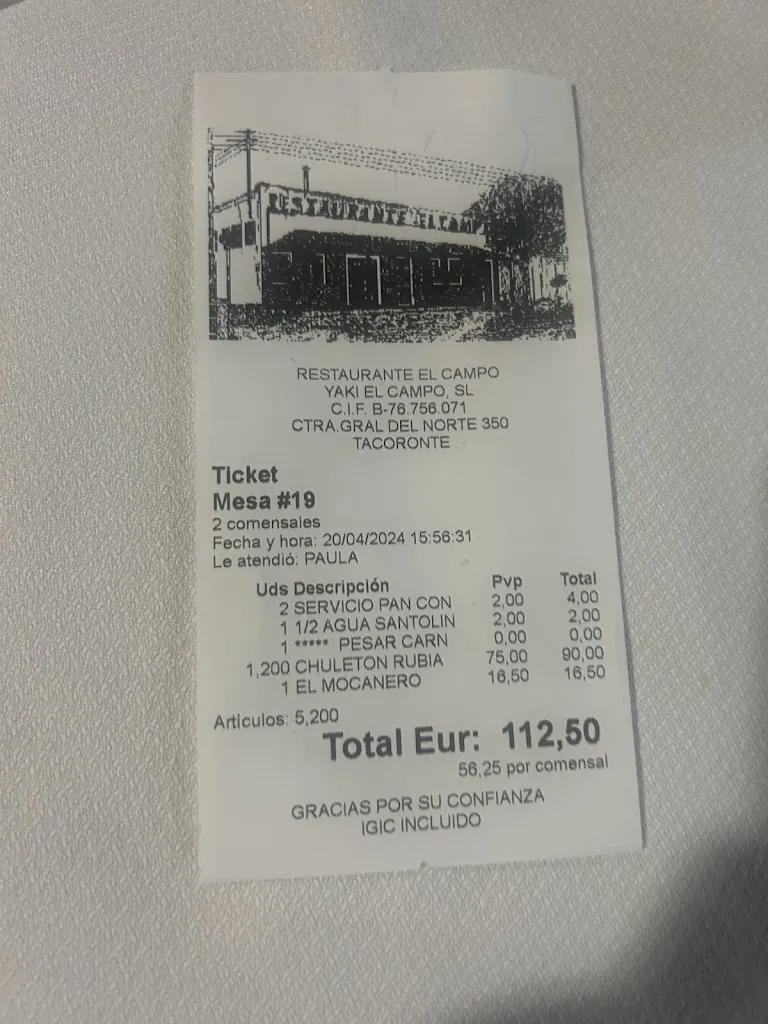 Svetlana Коркина_Restaurante El Campo_Tacoronte_review