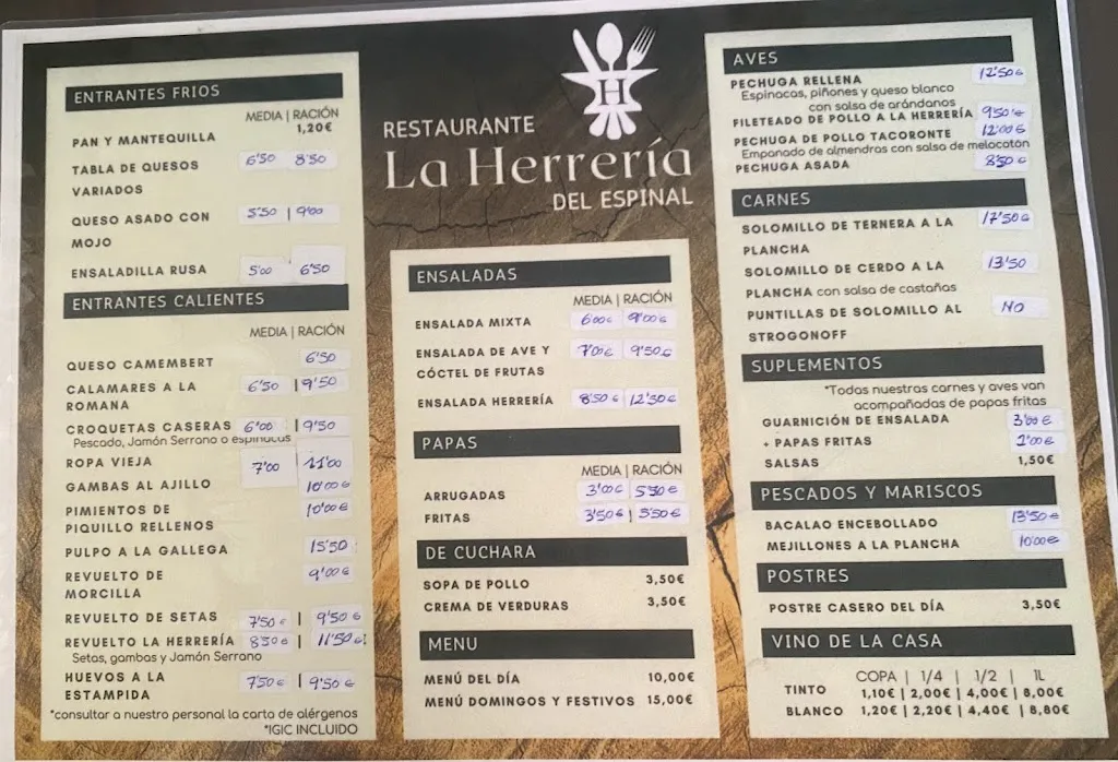 Menu_Restaurante la Herrería del Espinal_Tacoronte_image_1