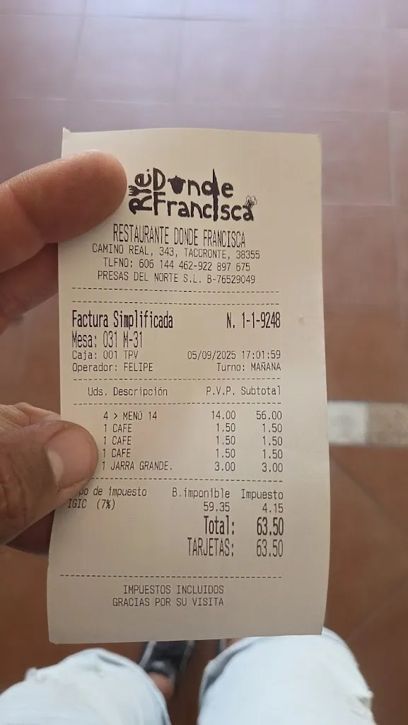 Marcos Alonso_Restaurante Donde Francisca_Tacoronte_recensione