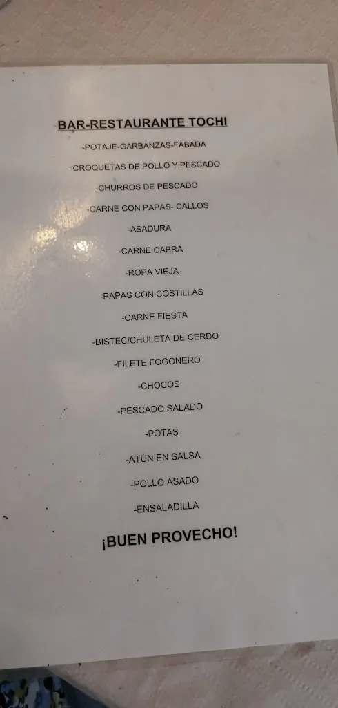 Menu_Bar Restaurante Tochi_Tacoronte_image_1