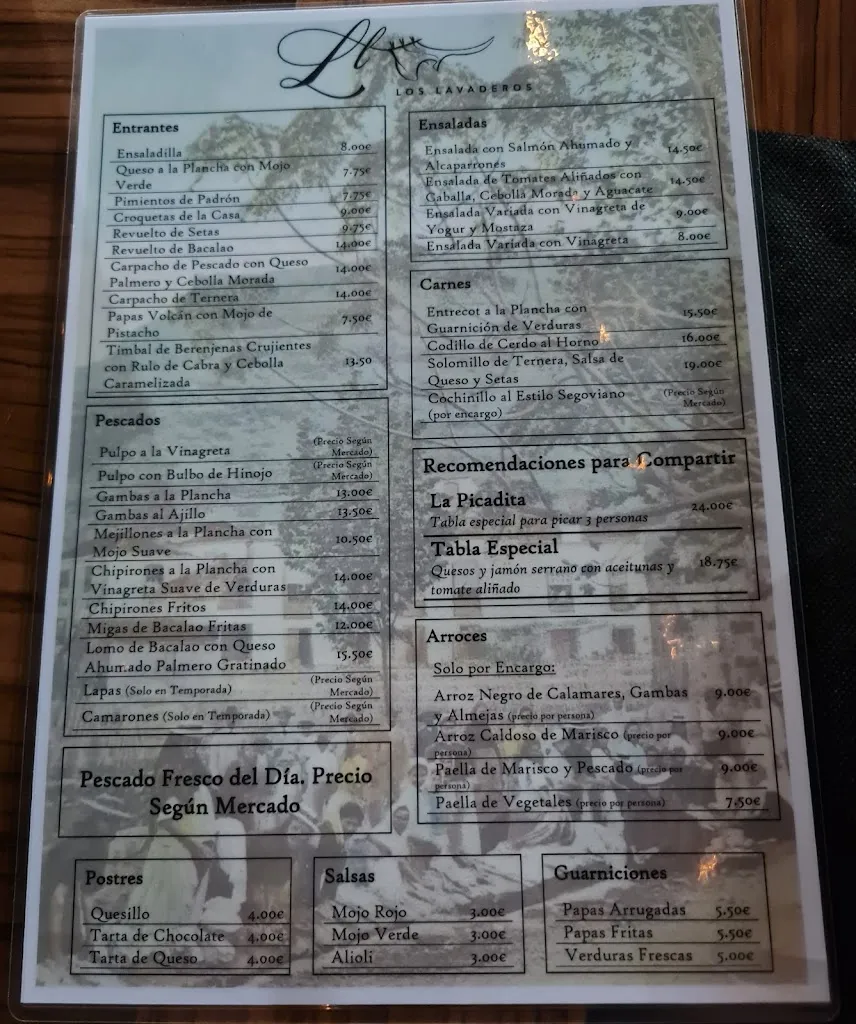 Menu_Restaurante Los Lavaderos_Tazacorte_immagine_1