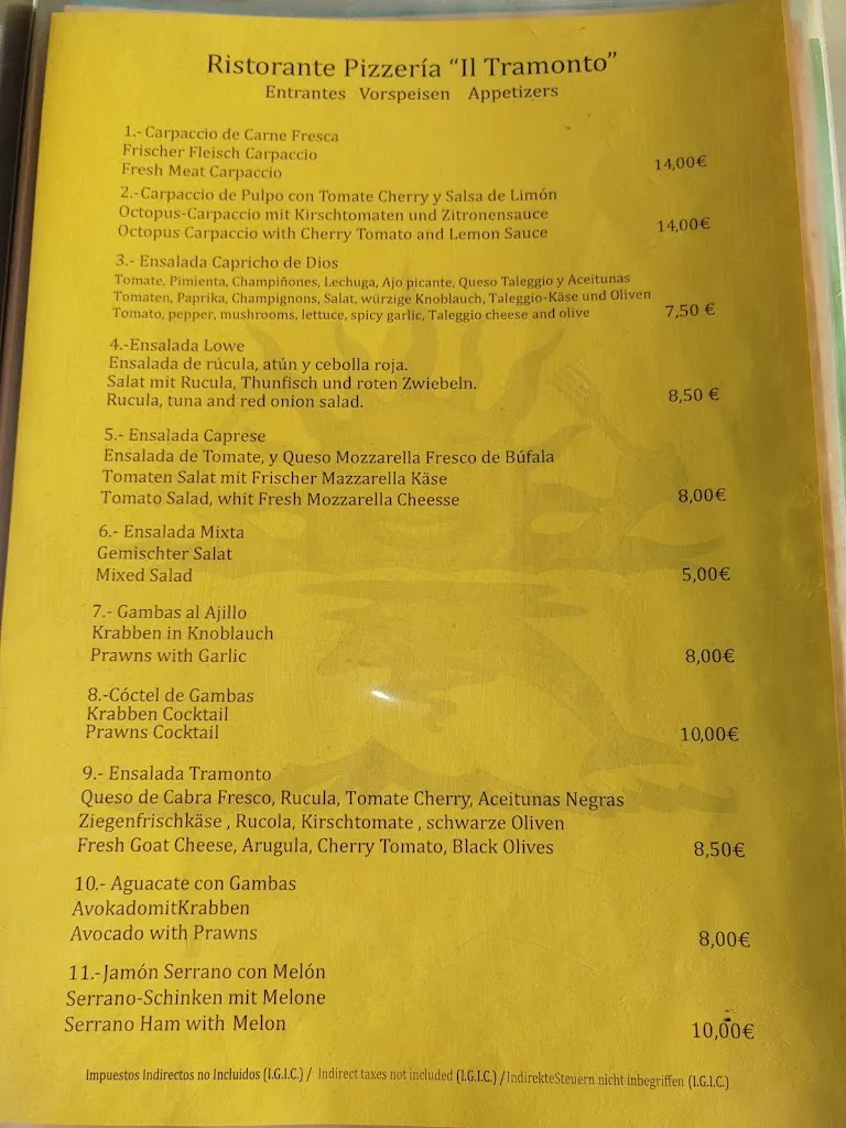 Menu_Restaurante Il Tramonto_Tazacorte_image_1