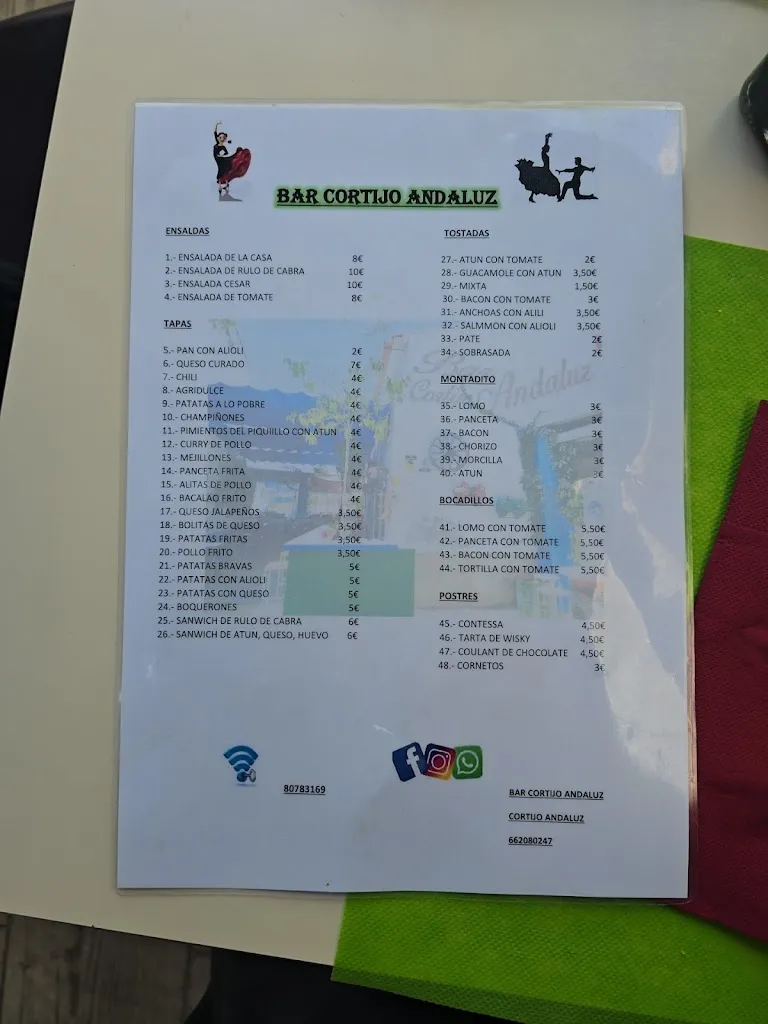 Menu_Cortijo Andaluz_Arboleas_image_1