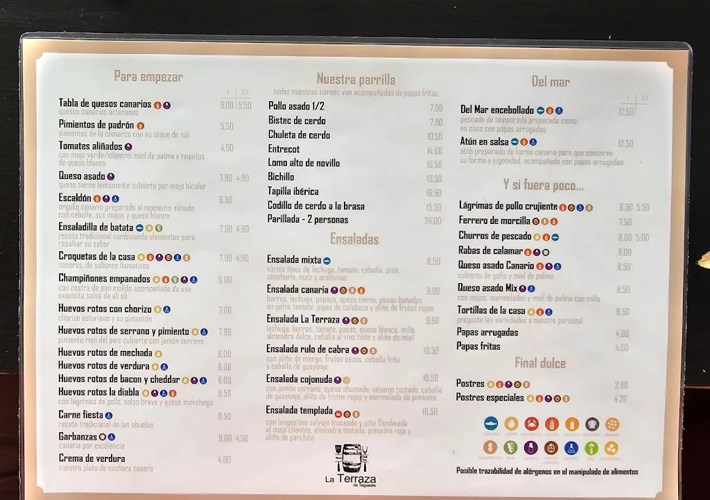 Menu_Bar Restaurante Terraza de Tegueste_Tegueste_immagine_1