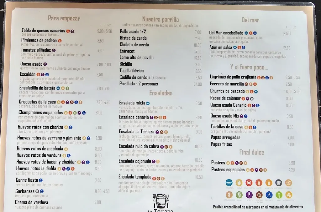 Menu_Bar Restaurante Terraza de Tegueste_Tegueste_immagine_2