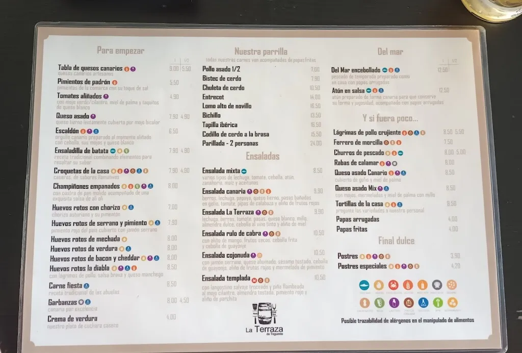Menu_Bar Restaurante Terraza de Tegueste_Tegueste_immagine_3