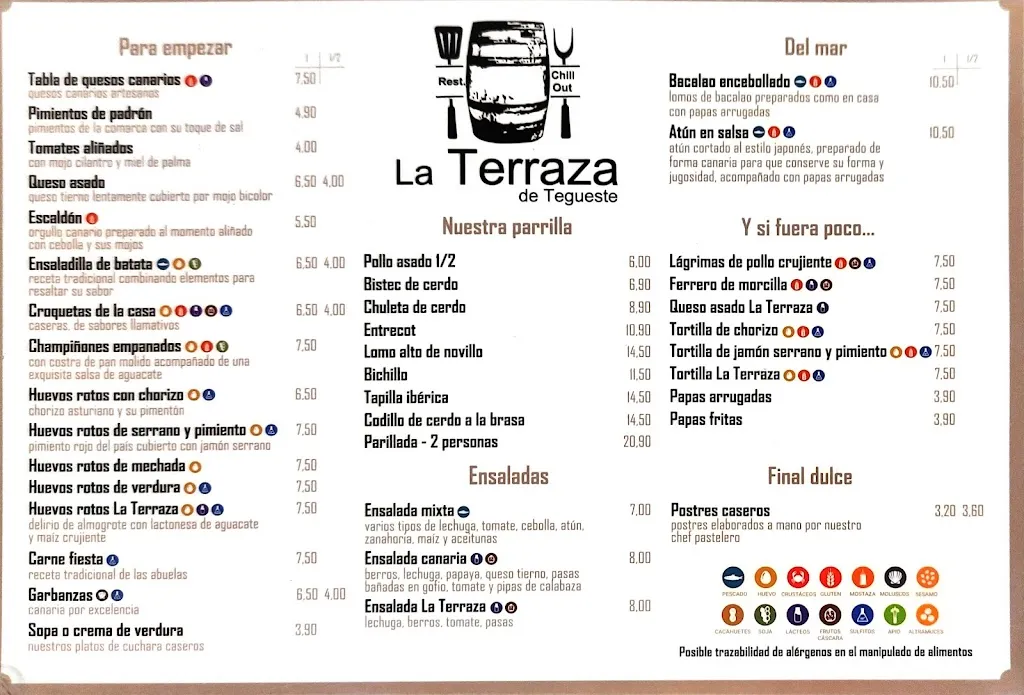 Menu_Bar Restaurante Terraza de Tegueste_Tegueste_immagine_4