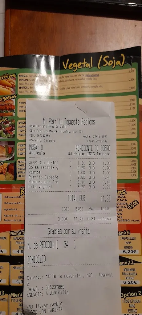 Menu_Mi Perrito Tegueste_Tegueste_image_1