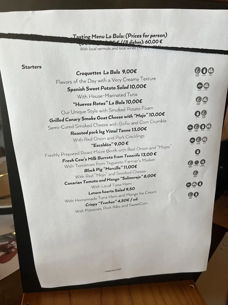 Menu_Restaurante La Bola de Jorge Bosch_Tegueste_immagine_1