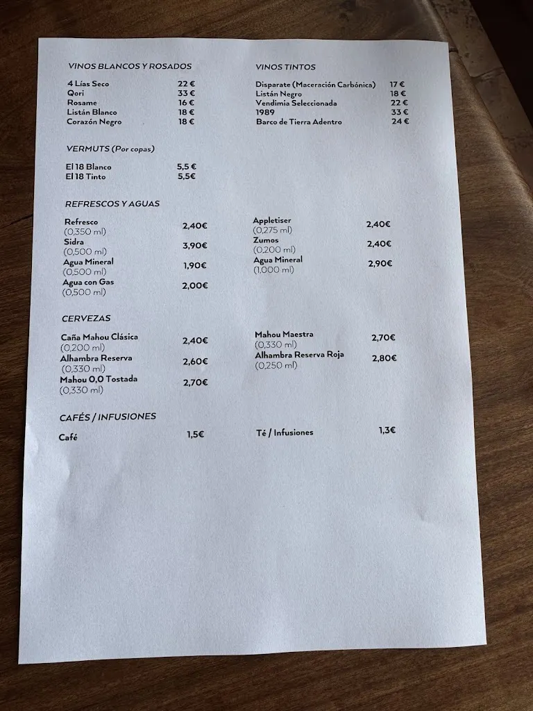 Menu_Restaurante La Bola de Jorge Bosch_Tegueste_immagine_2