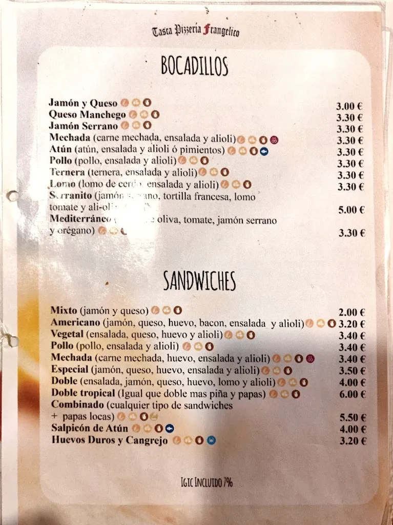 Menu_Tasca Pizzería Frangélico_Tegueste_image_1