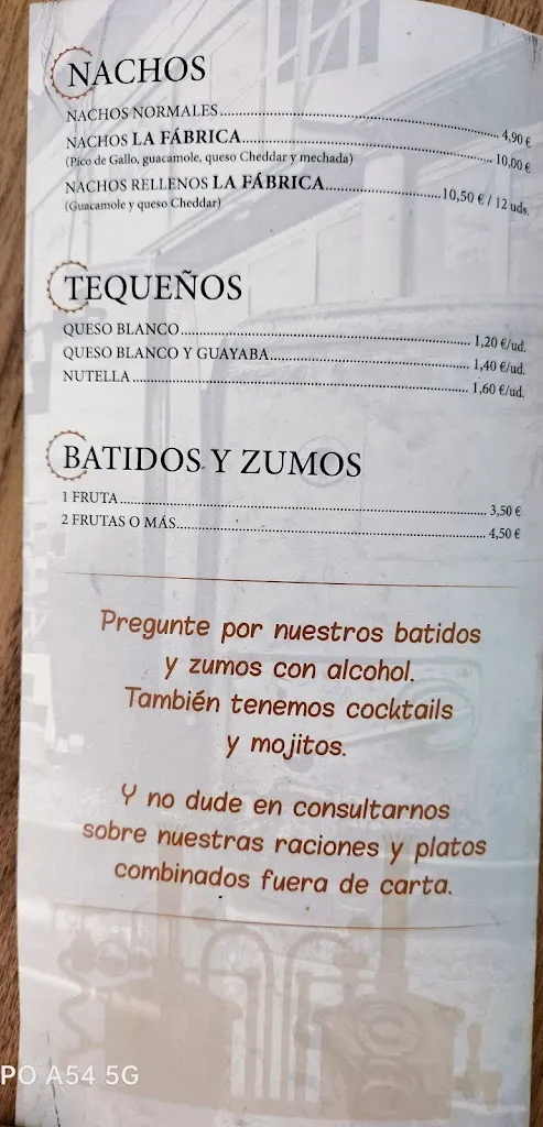 Menu_Cafeteria Cerveceria La Fabrica_Tegueste_image_2