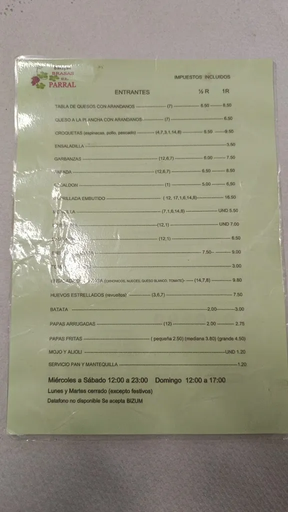 Menu_Restaurante El Parral_Tegueste_image_2