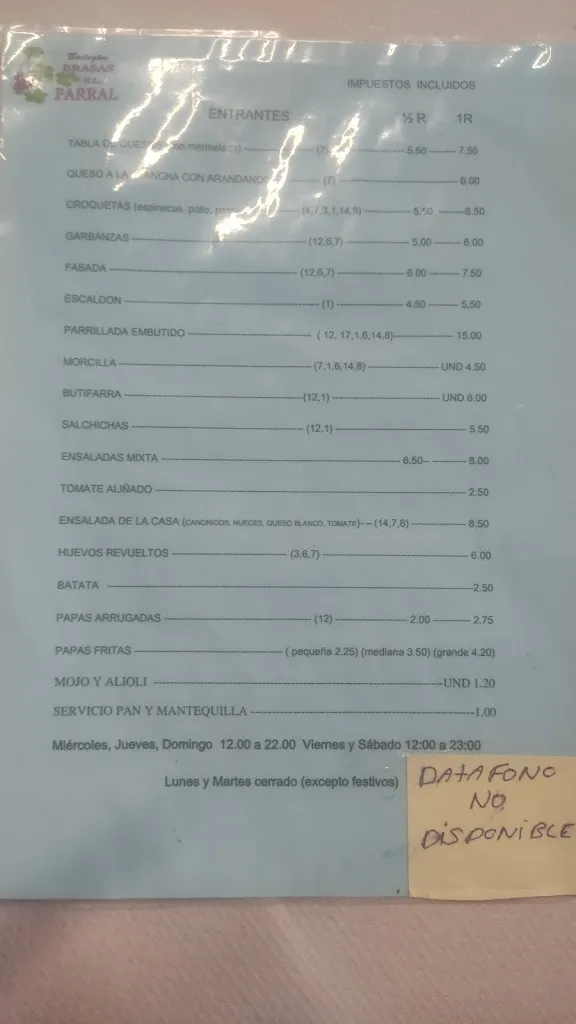 Menu_Restaurante El Parral_Tegueste_image_3