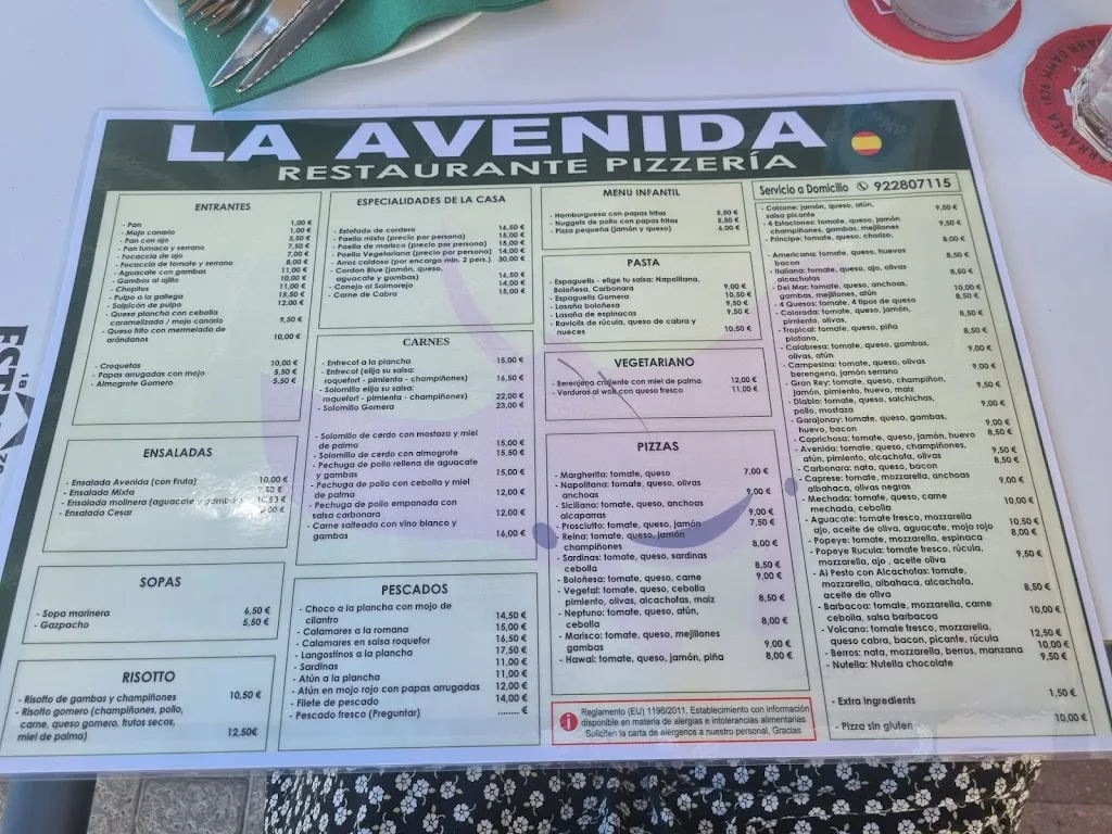 Menu_Restaurante Pizzería La Avenida_Valle Gran Rey_image_4