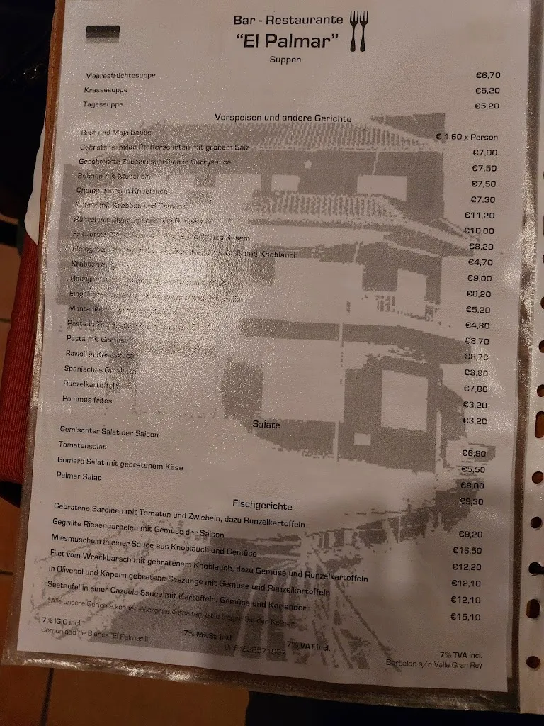 Menu_Bar - Restaurante “El Palmar”_Valle Gran Rey_image_3